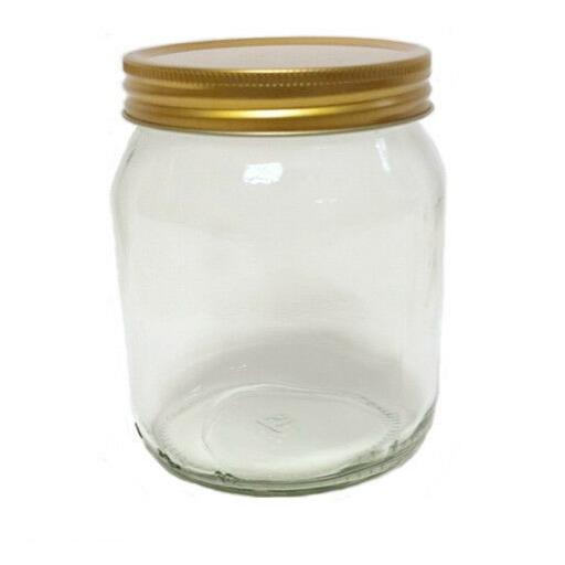 1lb Honey Jar With Gold Screw Lid