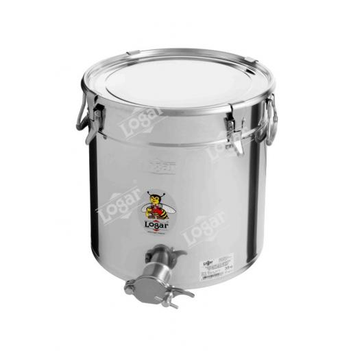 Logar Honey tank 35 kg, airtight lid, stainless steel gate